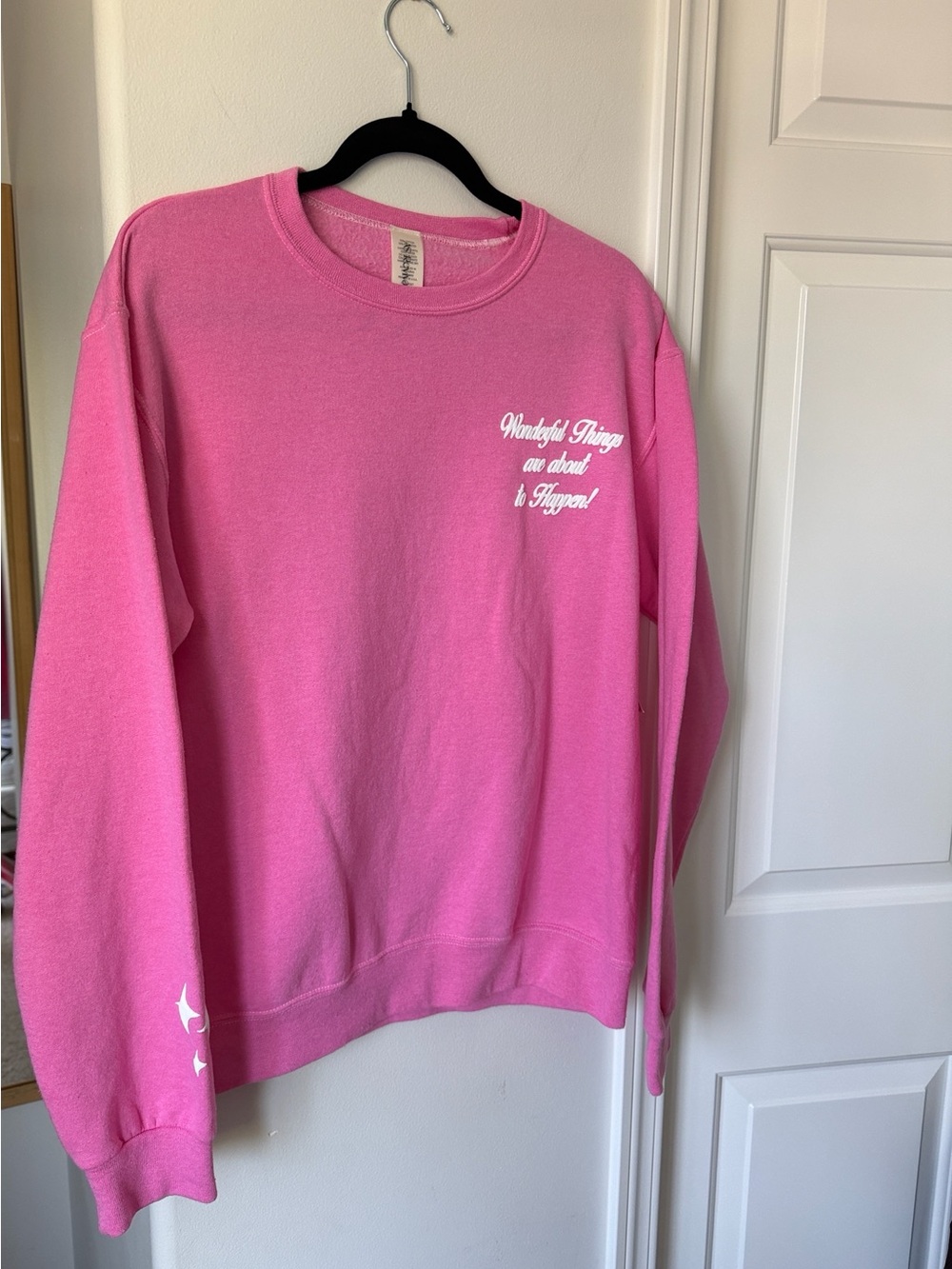 Altar’d State AS Revival - Pink Graphic Puff Print Quote Crewneck Sweatshirt